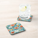Recherche de jaune et turquoise dessous de verres Feuille