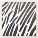Recherche de zèbre noir et blanc dessous de verres Animal