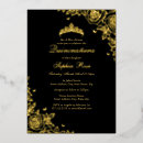 Recherche de black rose gold anniversaire invitations Quinceanera