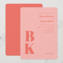 Recherche de rose corail invitations Contemporain