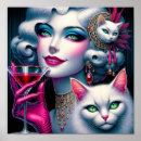 Zoek naar art deco kat posters Vrouw