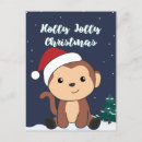 Recherche de singes noël cartes Enfants
