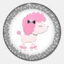 Recherche de caniche autocollants Rose