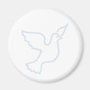 Recherche de paix de colombe magnets Bleu