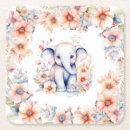 Recherche de éléphant dessous de verres Fleurs