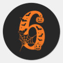 Recherche de numéro 6 autocollants Halloween