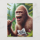Recherche de sasquatch cartes postales Drôle