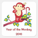Recherche de singe rouge autocollants Nouvelle année chinoise