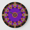 Recherche de mandala orange horloges Noir