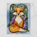 Recherche de renard floral cartes postales Faune