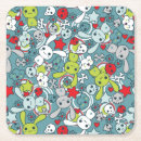 Recherche de motif kawaii dessous de verres Anime