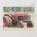 Recherche de tracteurs vintages cartes postales Rouge