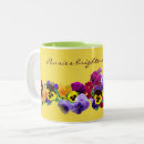 Recherche de pensée jaune tasses Pensées