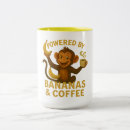 Recherche de la banane café tasses Singe