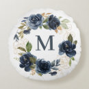 Recherche de rose bleu marine coussins Monogramme