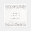 Recherche de argent brillant serviettes Joyeux noël