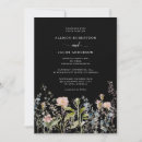 Recherche de rose et noir mariage invitations Fleurs