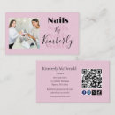 Recherche de ongles de manucure cartes visite Écriture