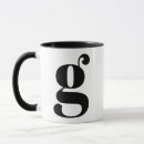 Recherche de monogramme g tasses Moderne