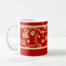 Recherche de rouge or tasses Floral