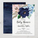 Recherche de bleu baby shower invitations Floral