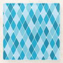 Recherche de motif harlequin dessous de verres Bleu