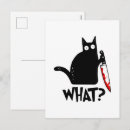 Recherche de chat noir drôle cartes postales Effrayant