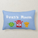 Recherche de petits monstres coussins Bleu