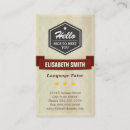 Recherche de professeur espagnol cartes visite Enseignant