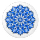 Recherche de mandala bleu boutons et poignées de porte Fleur