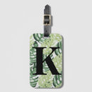 Recherche de feuille tropicale bagages étiquettes Monogramme
