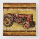 Recherche de tracteur rouge horloges Rustique