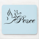 Recherche de paix colombe tapis souris Branche d'olivier