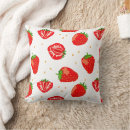 Recherche de fraise coussins Motif à fraise