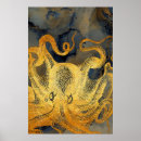 Recherche de poulpe bleu posters Feuille