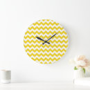 Recherche de zigzag jaune horloges Motif géométrique