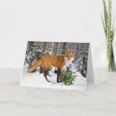 Recherche de renard vœux cartes Hiver