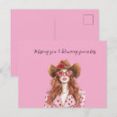 Recherche de chapeau de cowboy cartes postales Cowgirl