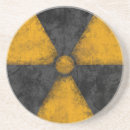 Zoek naar radioactief symbool onderzetters Grijs