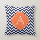 Recherche de chevron bleu coussins Orange