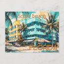 Recherche de miami beach la floride cartes postales Rétro