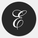 Recherche de lettre e autocollants Élégant