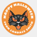 Recherche de visage de chat autocollants Heureux halloween