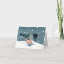 Recherche de oiseau de neige vœux cartes Mignon