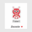 Recherche de dessin robot autocollants Rétro