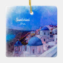 Recherche de santorini ornements Îles grecques
