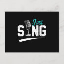 Recherche de musicien drôle cartes postales Chanteur