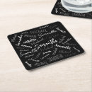 Recherche de motif noir et blanc dessous de verres Monogramme