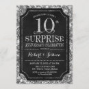 Recherche de noir et argent invitations Élégant