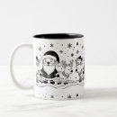 Recherche de noël noir et blanc tasses Rétro